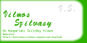 vilmos szilvasy business card